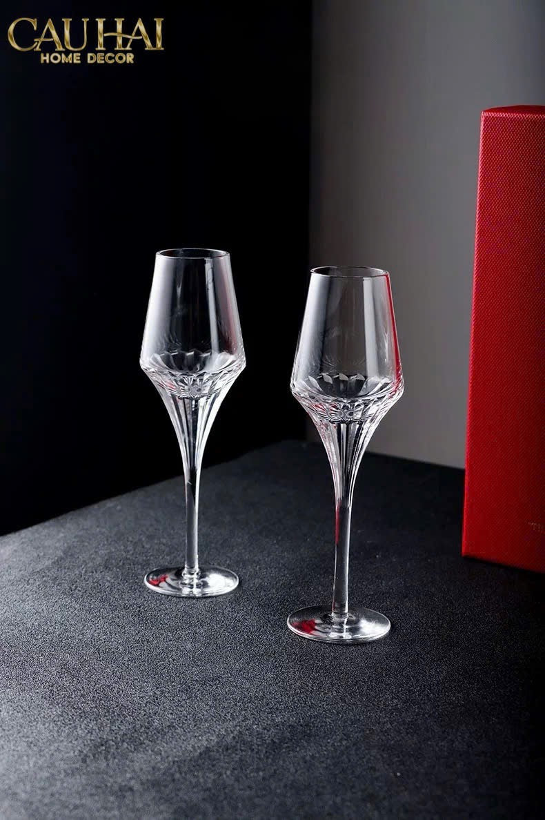SET 2 LY CHAMPAGNE CRYSTAL LOUIS XIII - FULL BOX-CẬU HAI HOME DECOR