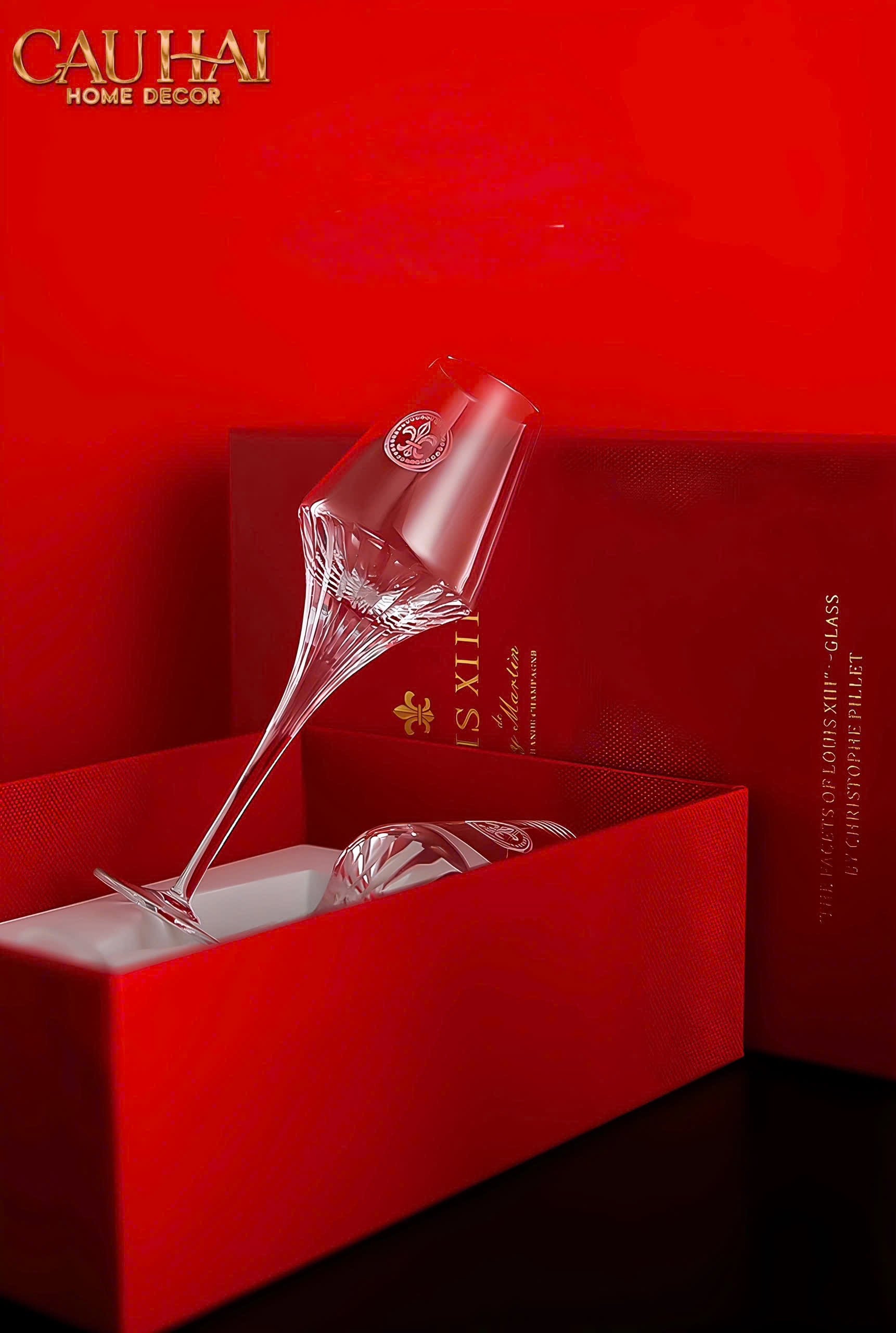 SET 2 LY CHAMPAGNE CRYSTAL LOUIS XIII - FULL BOX-CẬU HAI HOME DECOR