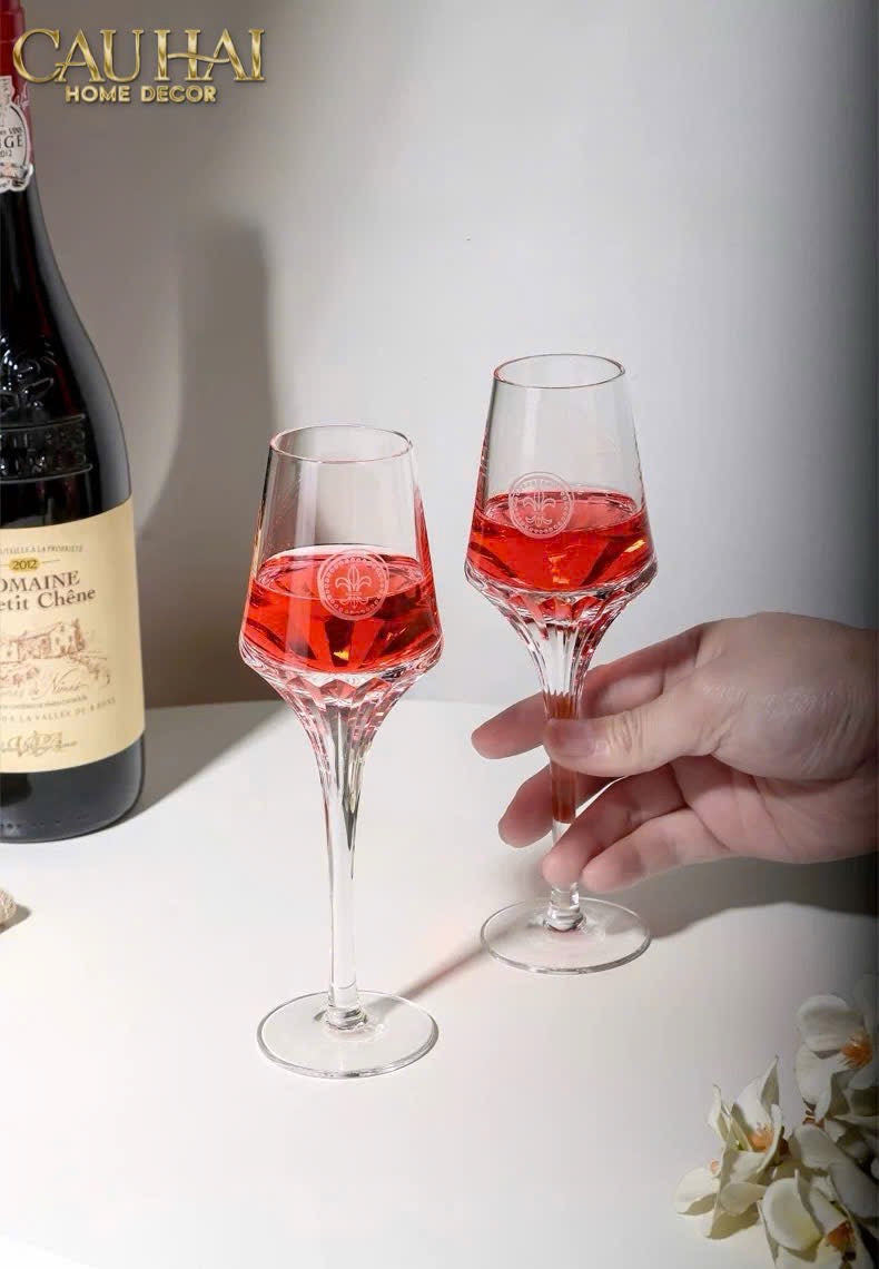 SET 2 LY CHAMPAGNE CRYSTAL LOUIS XIII - FULL BOX-CẬU HAI HOME DECOR