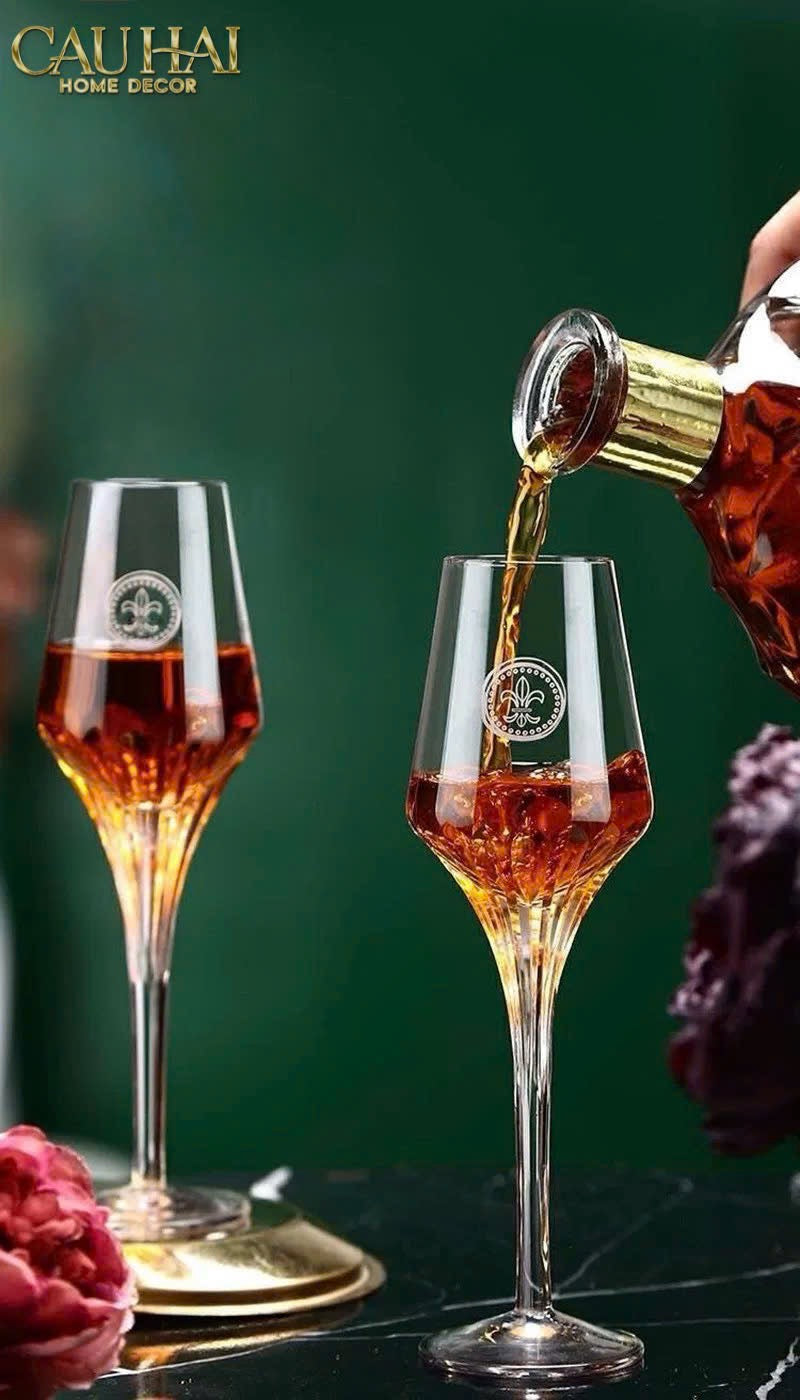 SET 2 LY CHAMPAGNE CRYSTAL LOUIS XIII - FULL BOX-CẬU HAI HOME DECOR