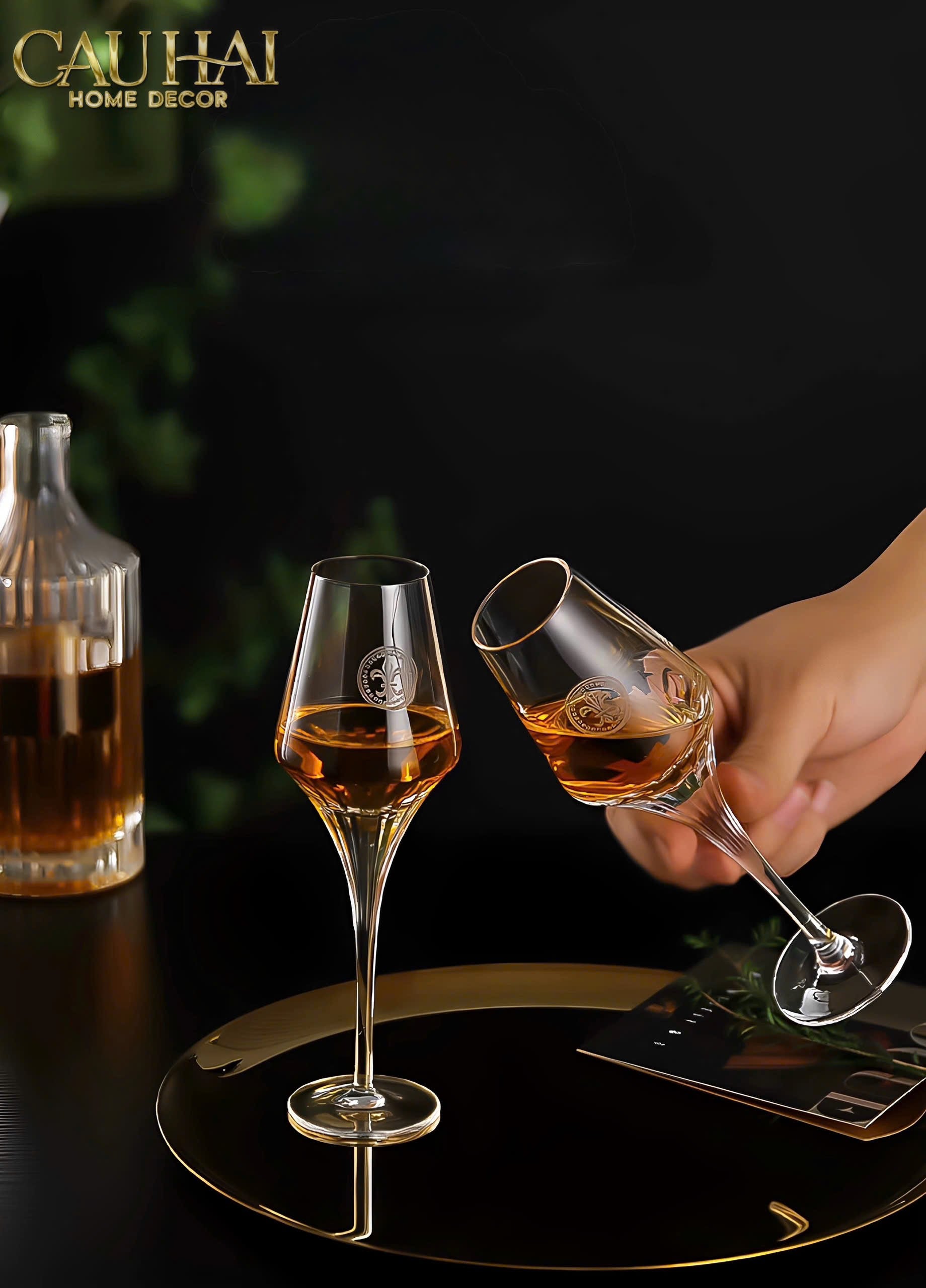 SET 2 LY CHAMPAGNE CRYSTAL LOUIS XIII - FULL BOX-CẬU HAI HOME DECOR