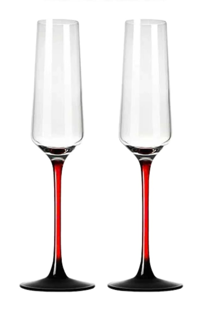 Set 2 Ly Champagne Flute Sparkle Sparkling Glasses 240ml 4.2x26x7.1