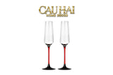 Set 2 Ly Champane Burgundy - CẬU HAI HOME DECOR