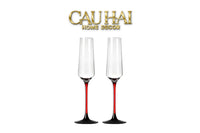 Set 2 Ly Champane Flute Sparkle Sparkling Glasses 240ml 4.2x26x7.1-CẬU HAI HOME DECOR