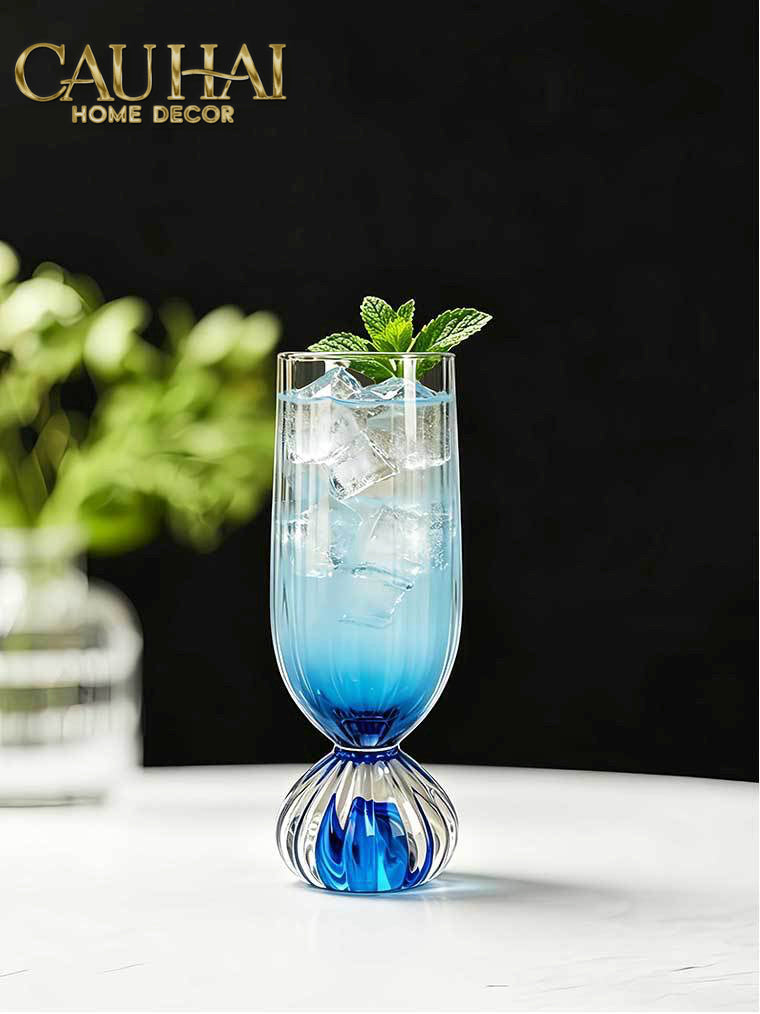 Set 2 Ly Cocktail Blue Sapphire Drop 180ml-LY THỦY TINH-CẬU HAI HOME DECOR