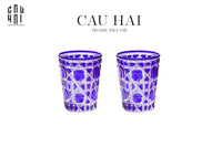 Set 2 Ly Cocktail Thuỷ Tinh D.O - Amethyst Cobalt 310Ml-CẬU HAI HOME DECOR