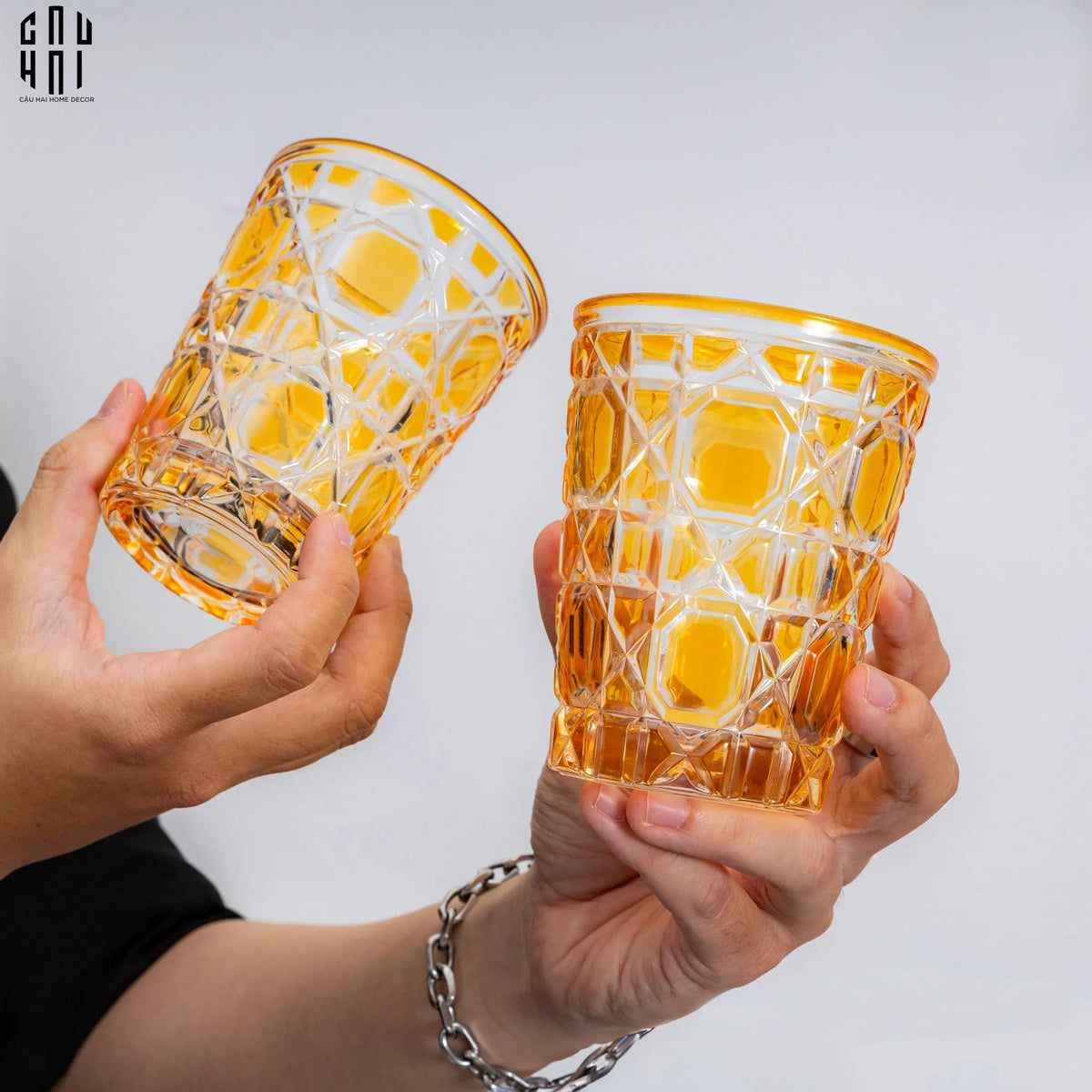 Set 2 Ly Cocktail Thuỷ Tinh D.O - Champagne Gold 310Ml-LY THỦY TINH-Đối tác tại Trung Quốc theo từng đơn đặt hàng-CẬU HAI HOME DECOR