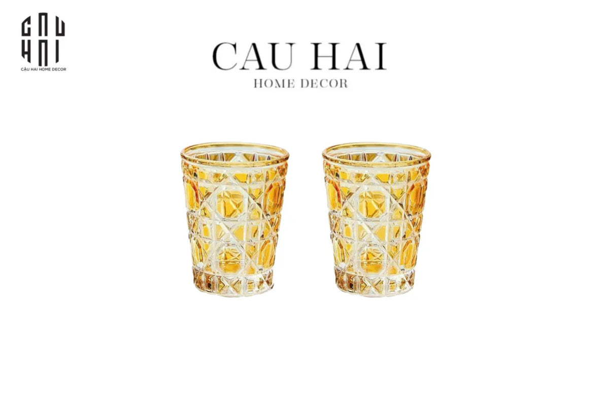 Set 2 Ly Cocktail Thuỷ Tinh D.O - Champagne Gold 310Ml-LY THỦY TINH-Đối tác tại Trung Quốc theo từng đơn đặt hàng-CẬU HAI HOME DECOR