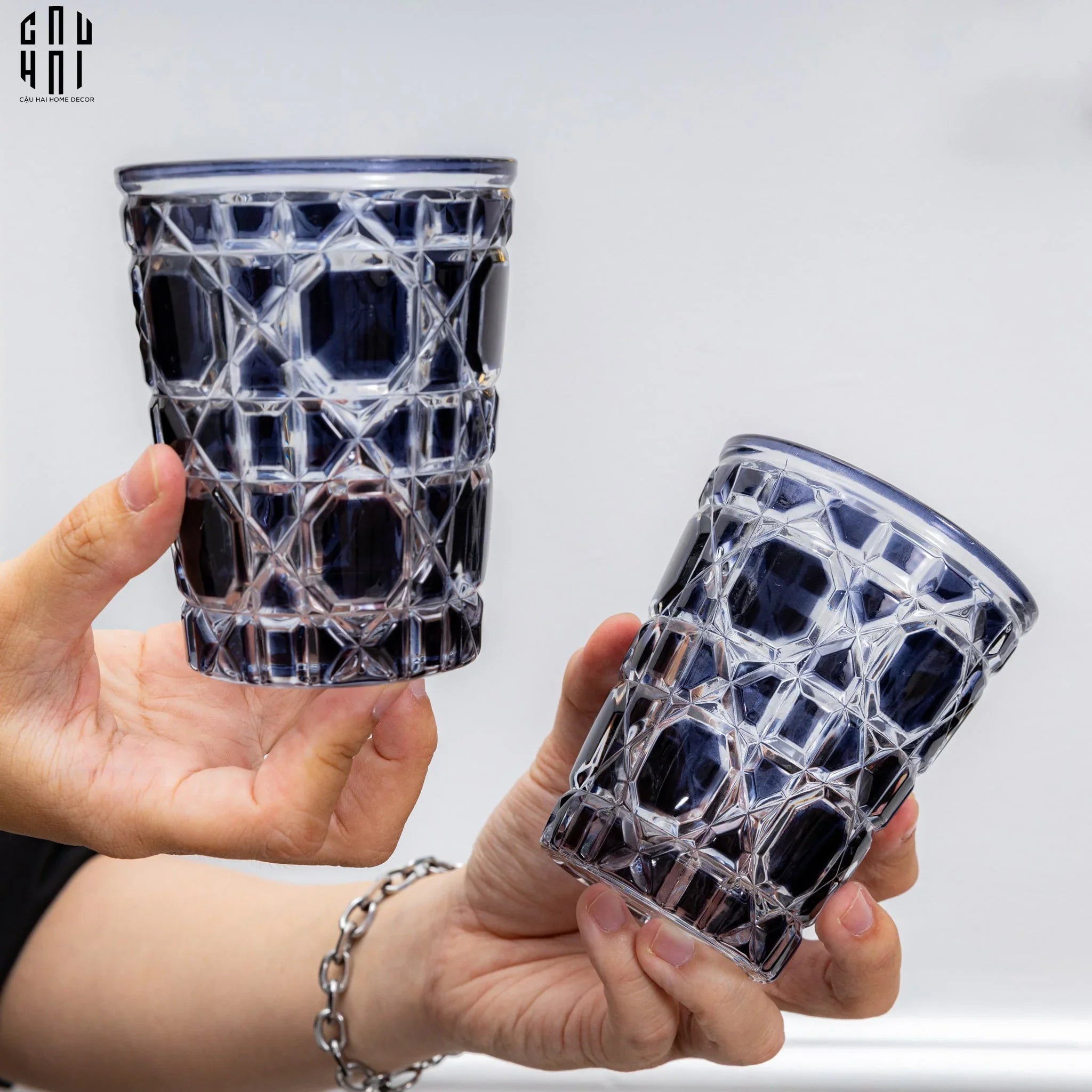 Set 2 Ly Cocktail Thuỷ Tinh D.O - Éclat Noir 310Ml-CẬU HAI HOME DECOR