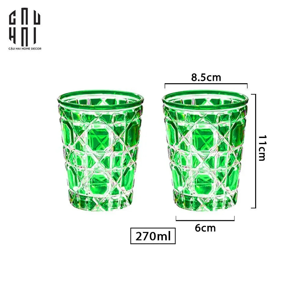 Set 2 Ly Cocktail Thuỷ Tinh D.O - Emerald Jade 310Ml-CẬU HAI HOME DECOR