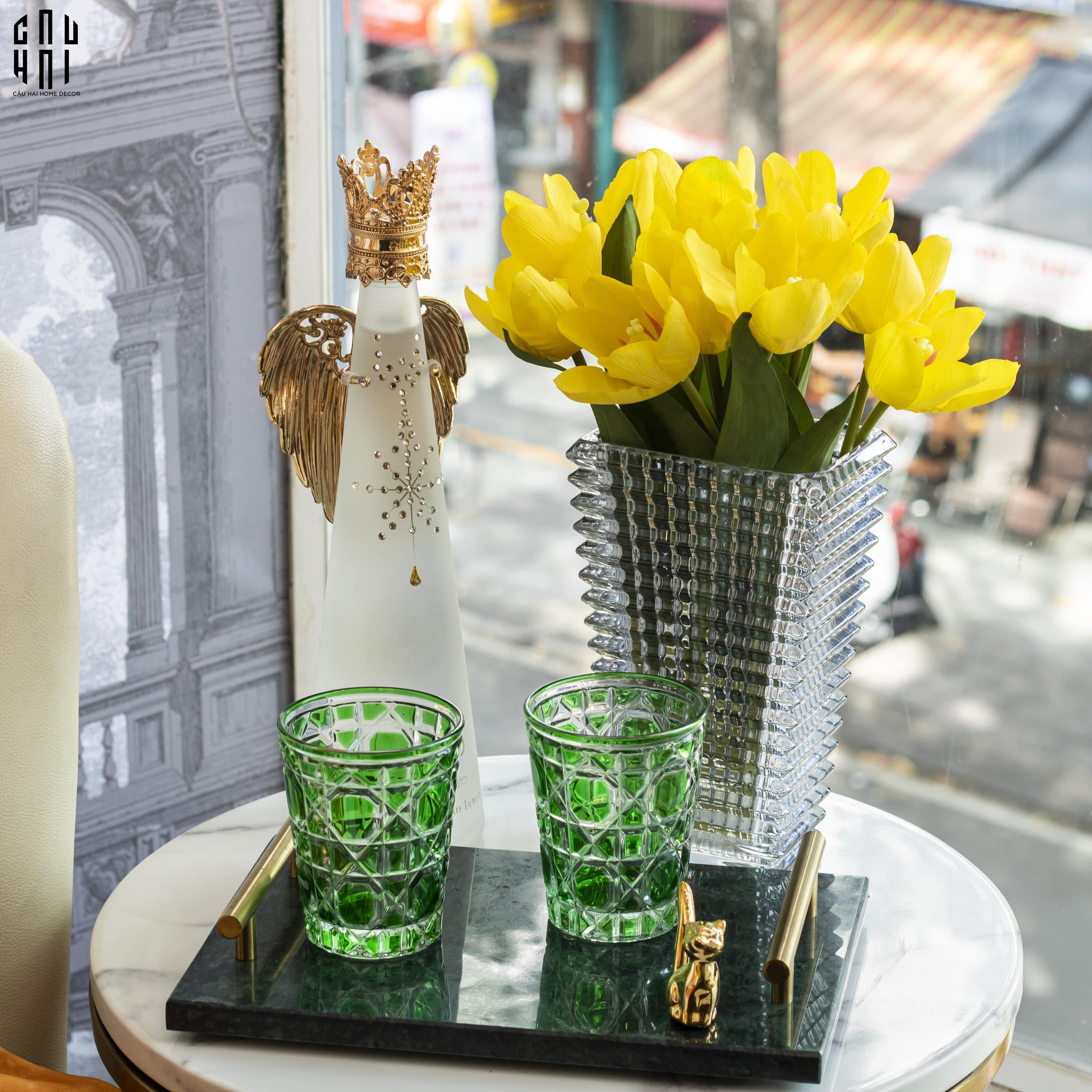 Set 2 Ly Cocktail Thuỷ Tinh D.O - Emerald Jade 310Ml-CẬU HAI HOME DECOR