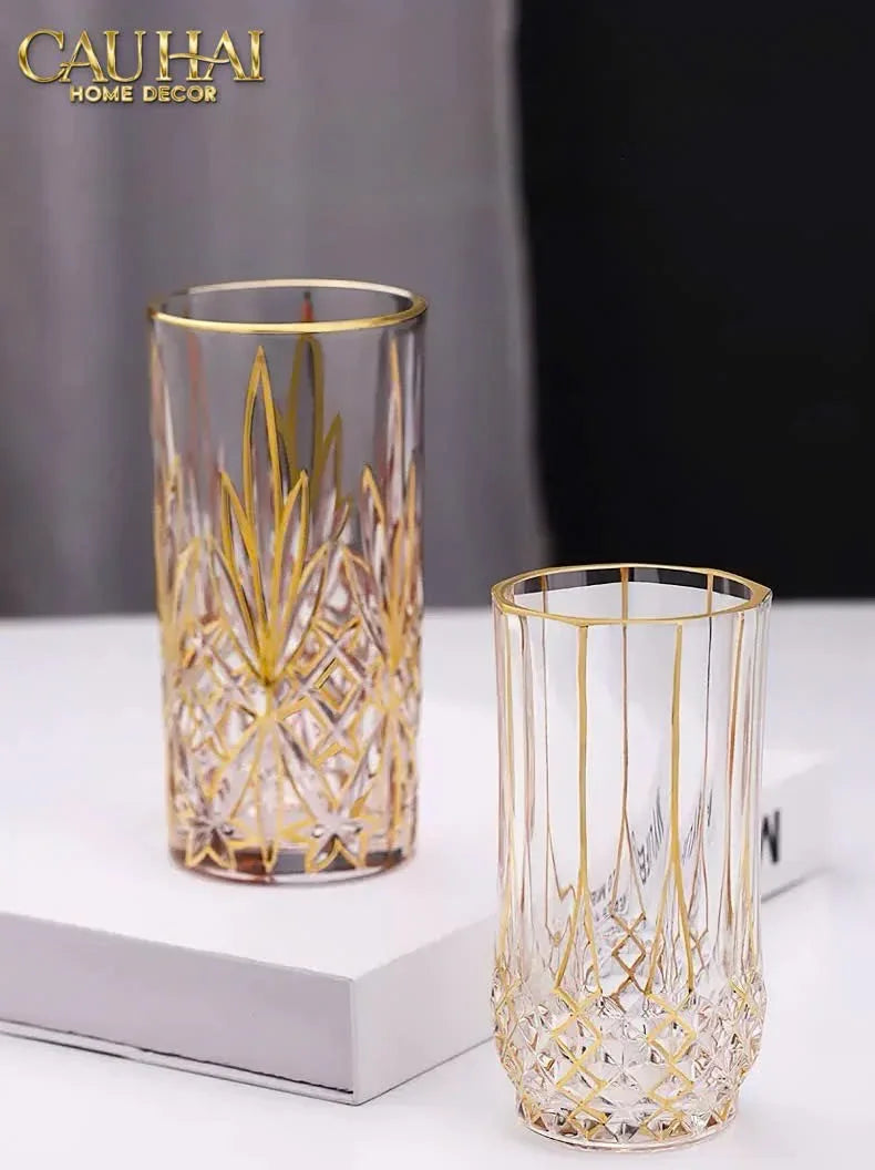 Set 2 Ly Cocktail Thuỷ Tinh Highball D'Or Glorious - 380Ml 7.3x15-CẬU HAI HOME DECOR