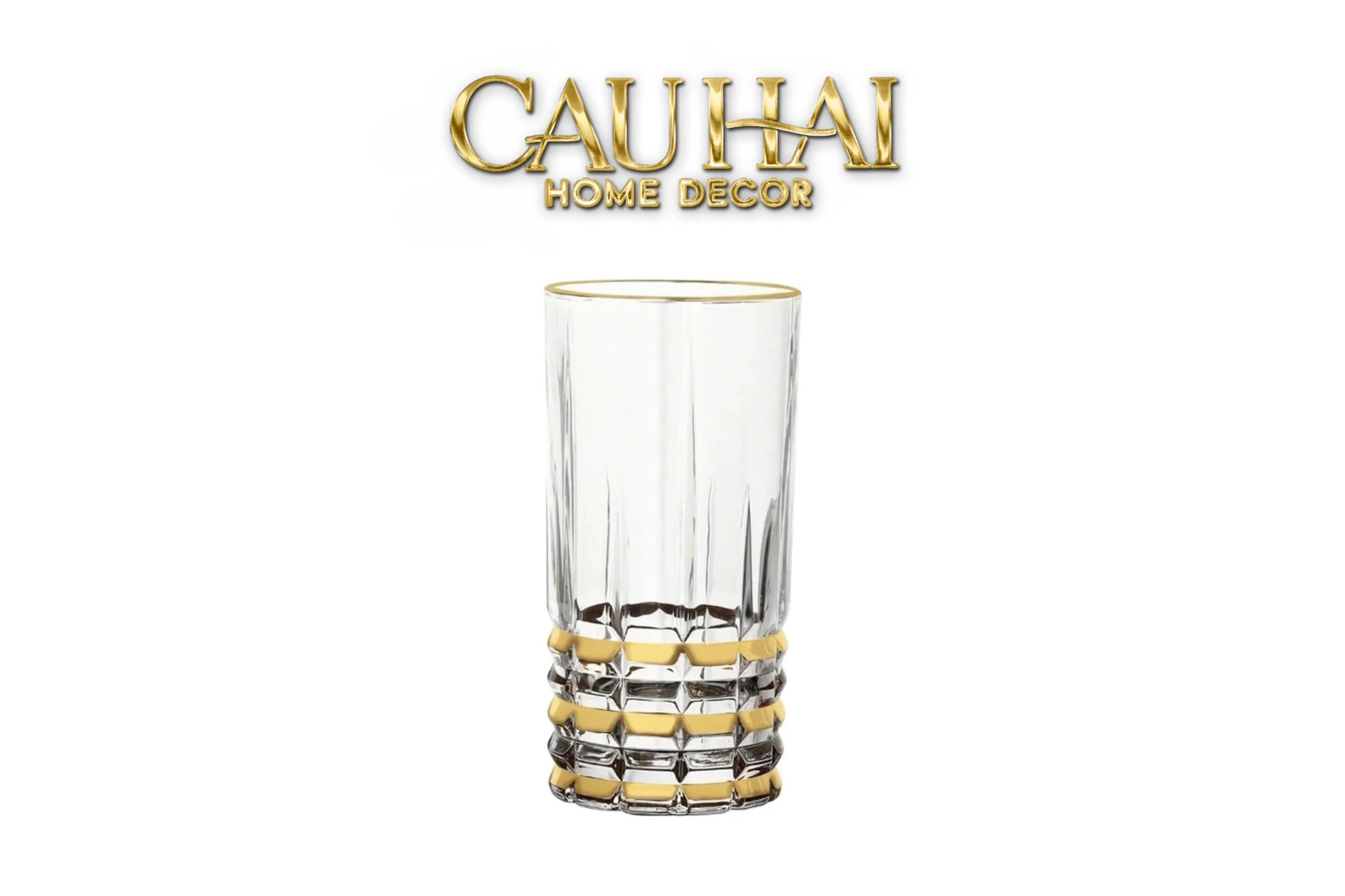 Set 2 Ly Cocktail Thuỷ Tinh Highball D'Or Glorious - 380Ml 7.3x15-CẬU HAI HOME DECOR