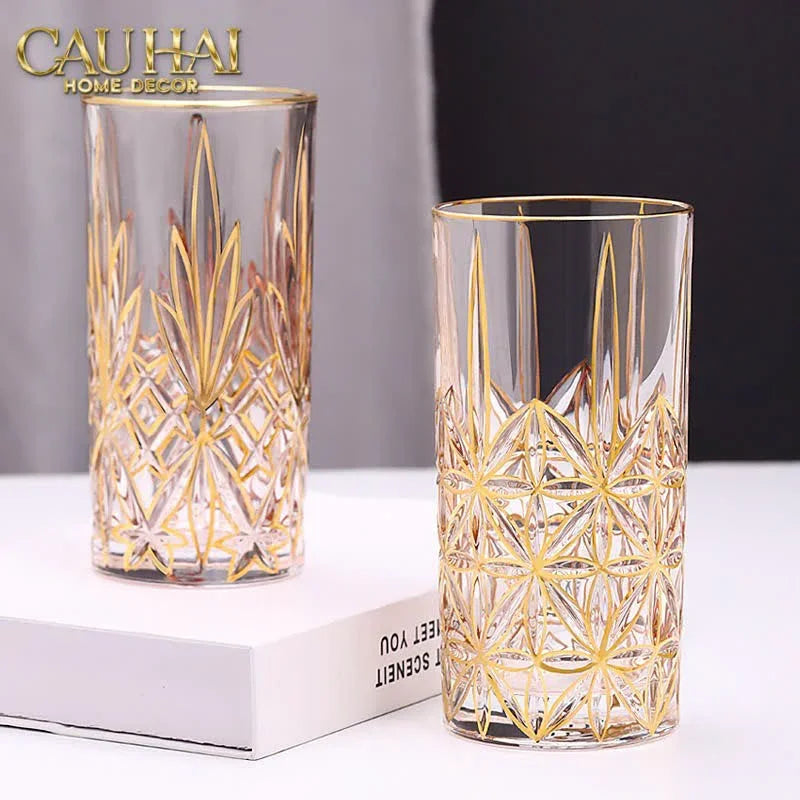 Set 2 Ly Cocktail Thuỷ Tinh Highball D'Or Glorious - 380Ml 7.3x15-CẬU HAI HOME DECOR