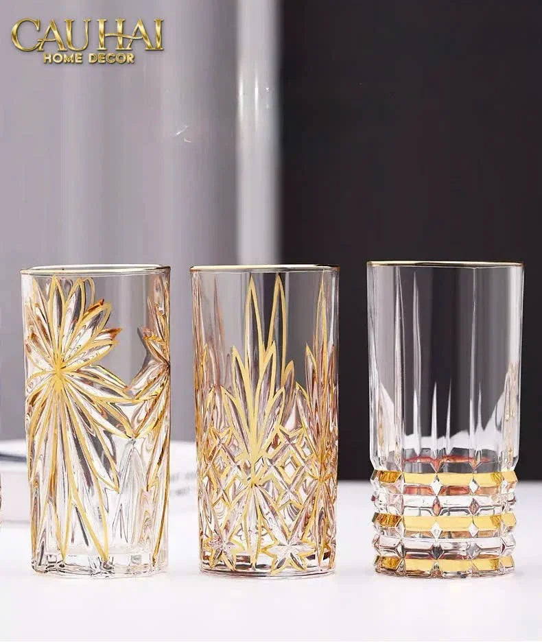 Set 2 Ly Cocktail Thuỷ Tinh Highball D'Or Glorious - 380Ml 7.3x15-CẬU HAI HOME DECOR
