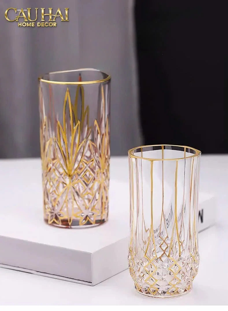 Set 2 Ly Cocktail Thuỷ Tinh Highball D'Or Glorious - 380Ml 7.3x15-CẬU HAI HOME DECOR
