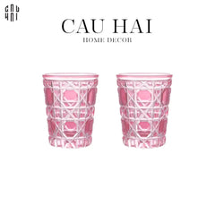 Set 2 Ly Cocktails Thuỷ Tinh D.O Full Box - Quartz Rosé 310Ml-CẬU HAI HOME DECOR
