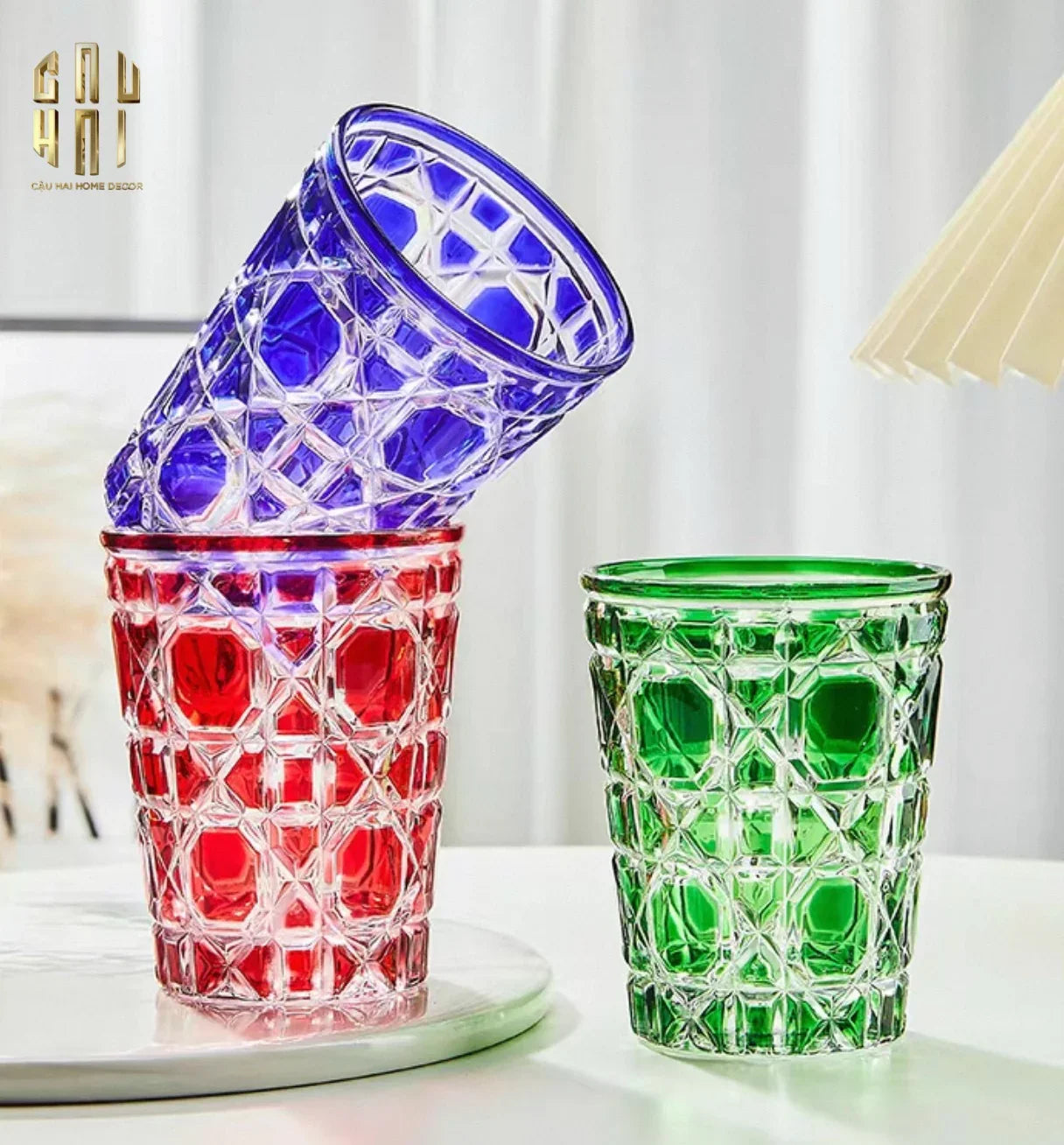 SET 2 LY D.O - AMETHYST COBALT 310ML-CẬU HAI HOME DECOR