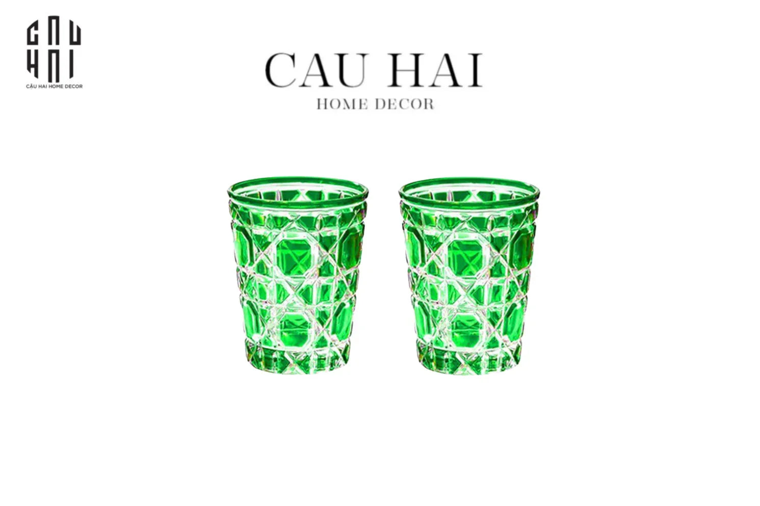 SET 2 LY D.O - EMERALD JADE 310ml-CẬU HAI HOME DECOR