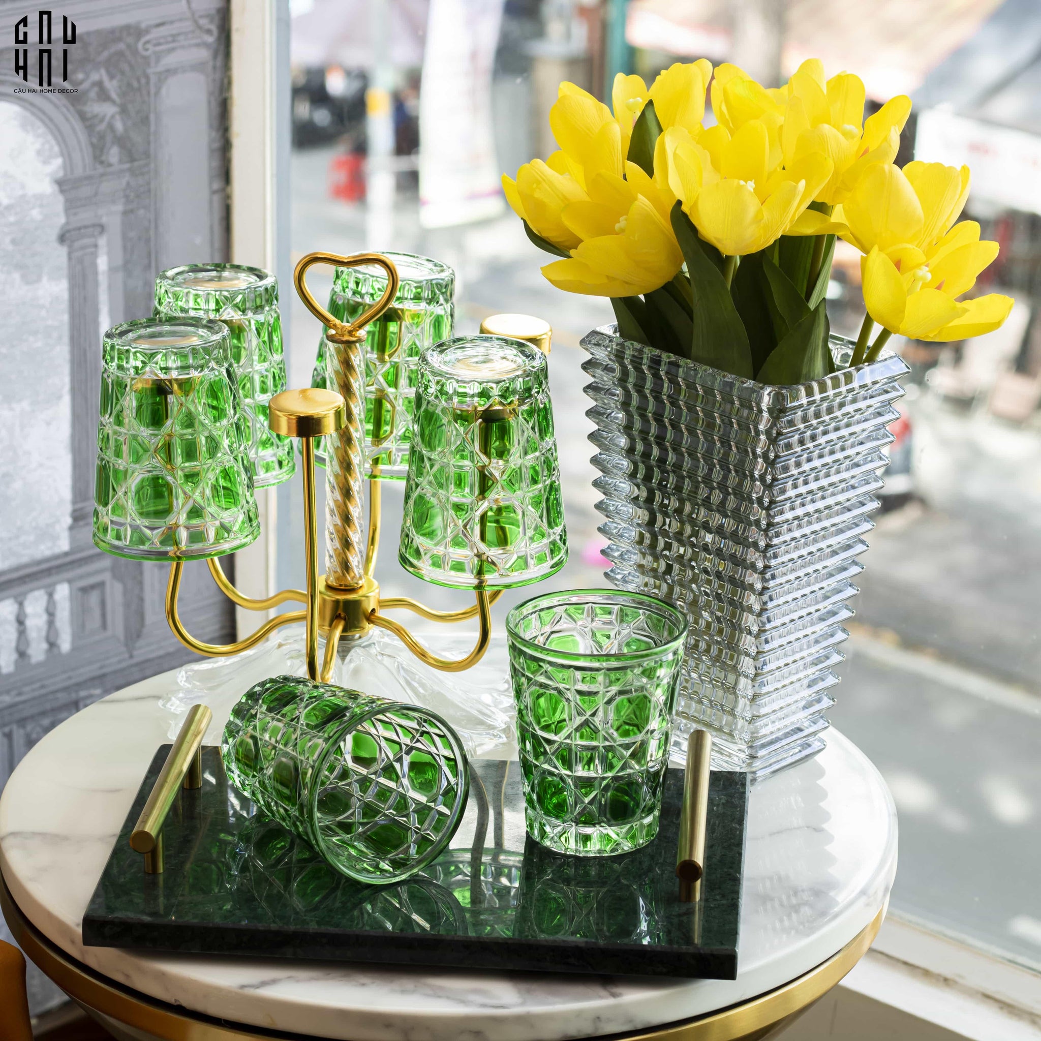 SET 2 LY D.O - EMERALD JADE 310ml-CẬU HAI HOME DECOR