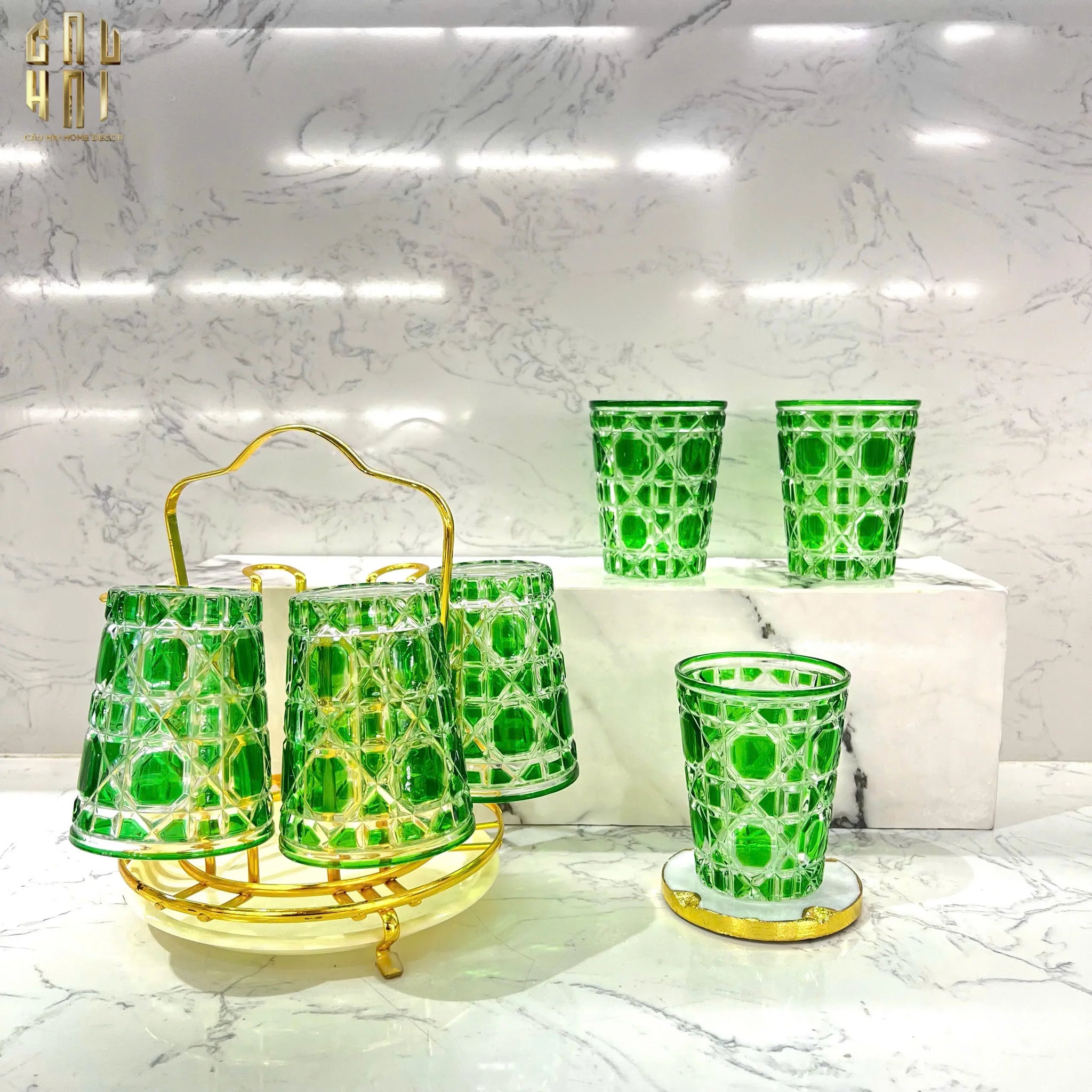 SET 2 LY D.O - EMERALD JADE 310ml-CẬU HAI HOME DECOR
