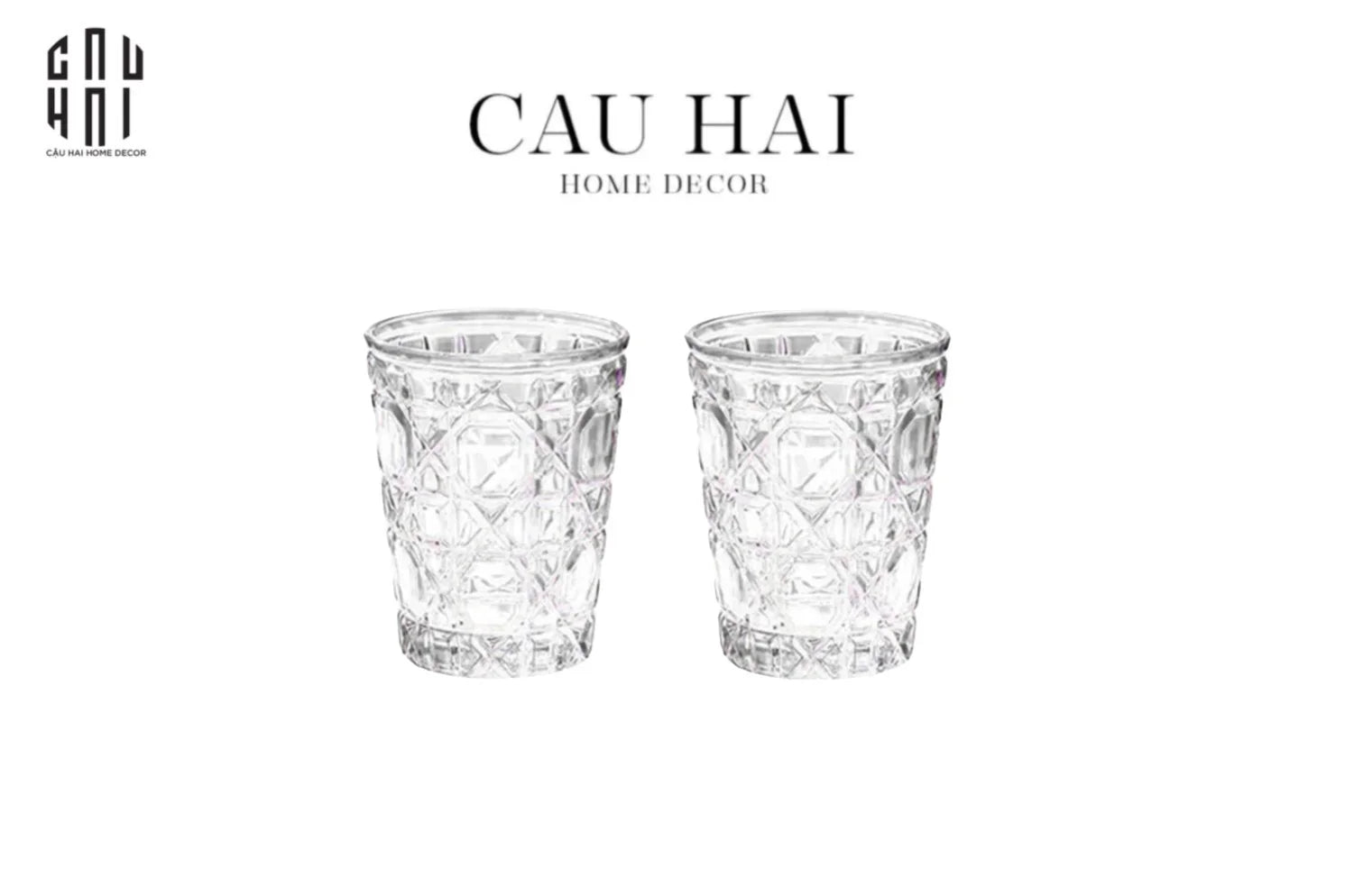 SET 2 LY D.O - PURE CRYSTAL 310ML-CẬU HAI HOME DECOR