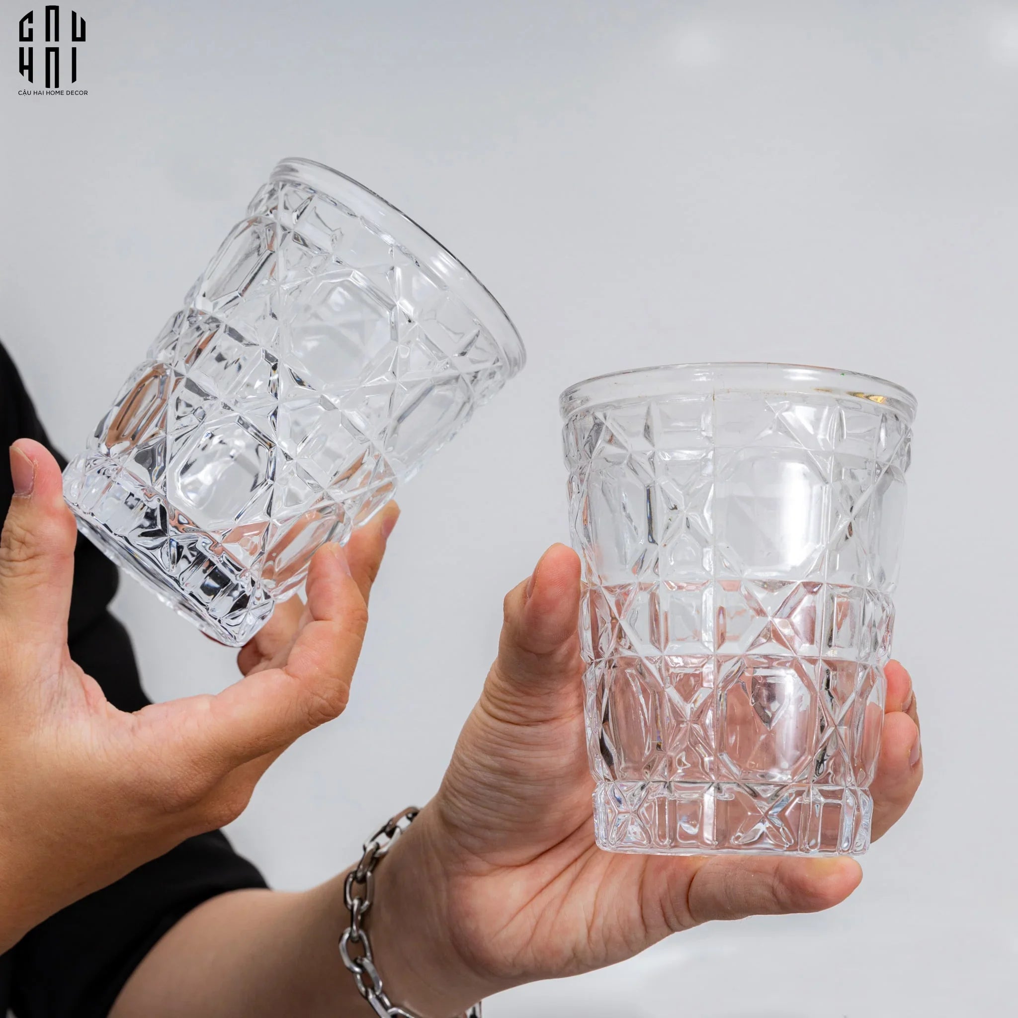 SET 2 LY D.O - PURE CRYSTAL 310ML-CẬU HAI HOME DECOR