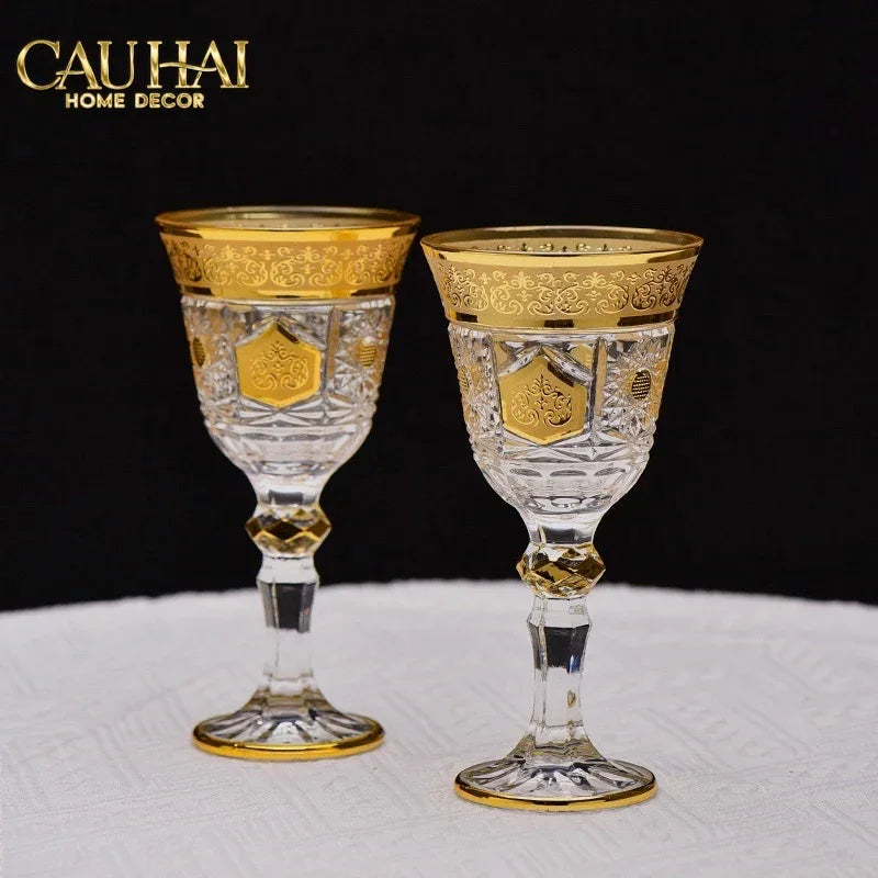 Set 2 Ly Imperial Aureate Byzantine - Lumière D'Or Cristalleries Goblet-LY THỦY TINH-Đối tác tại Trung Quốc theo từng đơn đặt hàng-CẬU HAI HOME DECOR