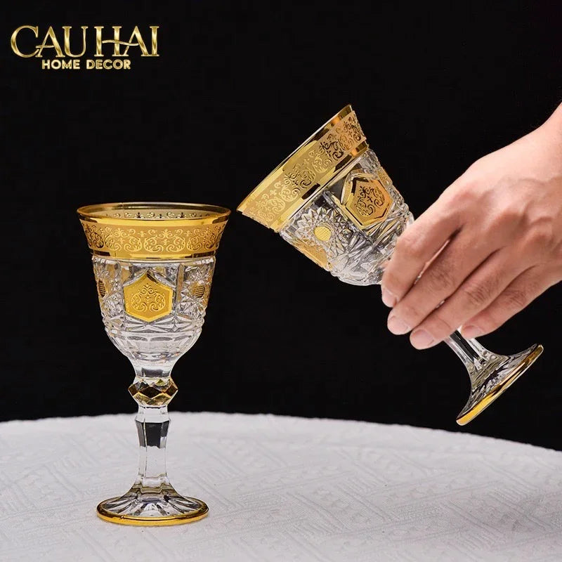 Set 2 Ly Imperial Aureate Byzantine - Lumière D'Or Cristalleries Goblet-LY THỦY TINH-Đối tác tại Trung Quốc theo từng đơn đặt hàng-CẬU HAI HOME DECOR