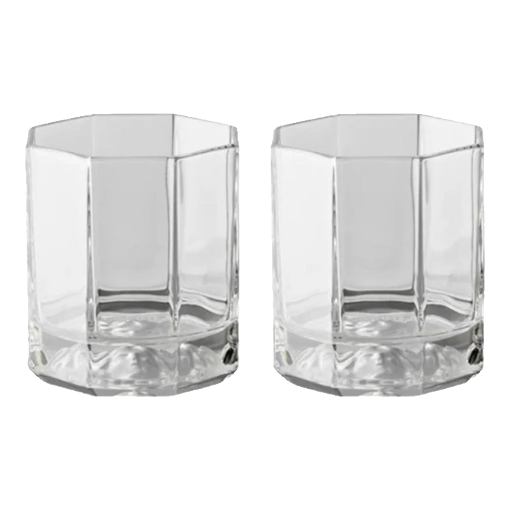 Maison Couture - Set 2 Ly Pha Lê  Medusa V Class Cristalleries Facetté Rock Lowball Glasses  170ml