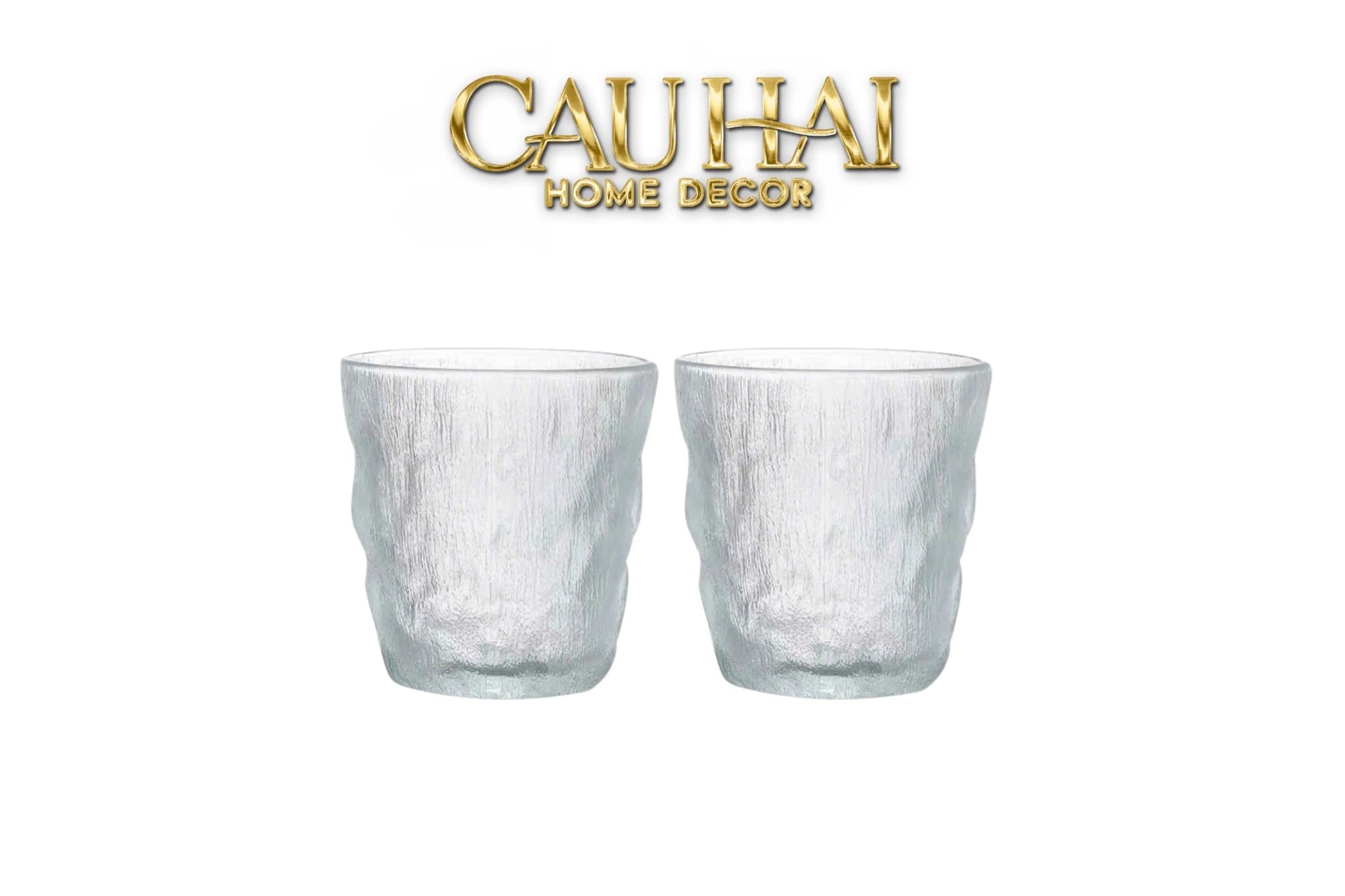 Set 2 Ly Thuỷ Tinh Frost Wave 260Ml-CẬU HAI HOME DECOR