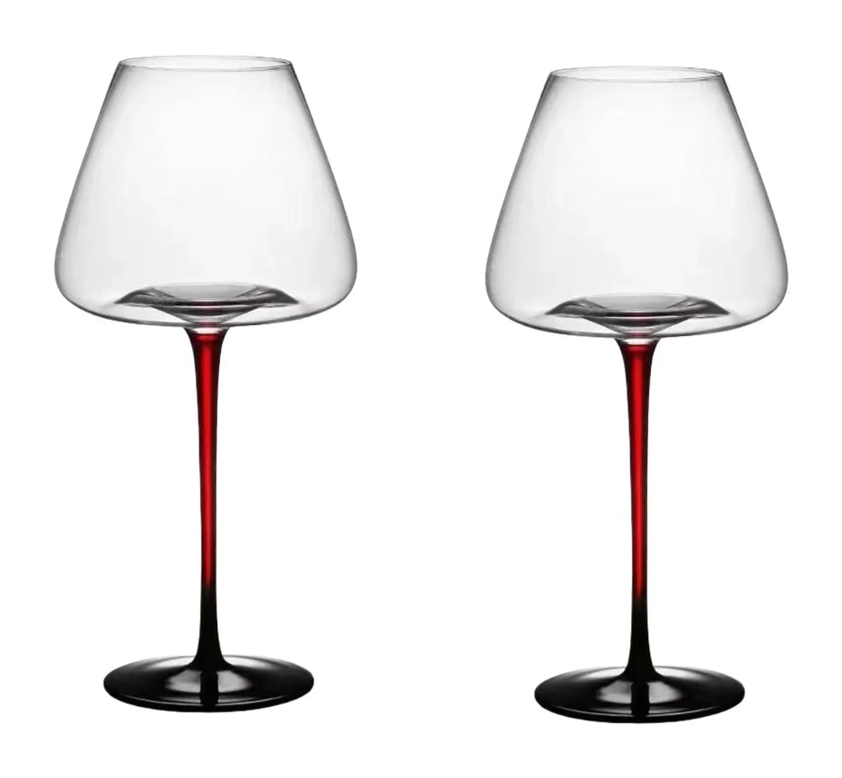 Set 2 Ly Thuỷ Tinh Vang Đỏ Vino Russo Burgundy - No Box 550ml 6x18