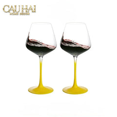 Set 2 Ly Vang Thuỷ Tinh 500ml - Pop Spectrum Chromatic Glassware-CẬU HAI HOME DECOR
