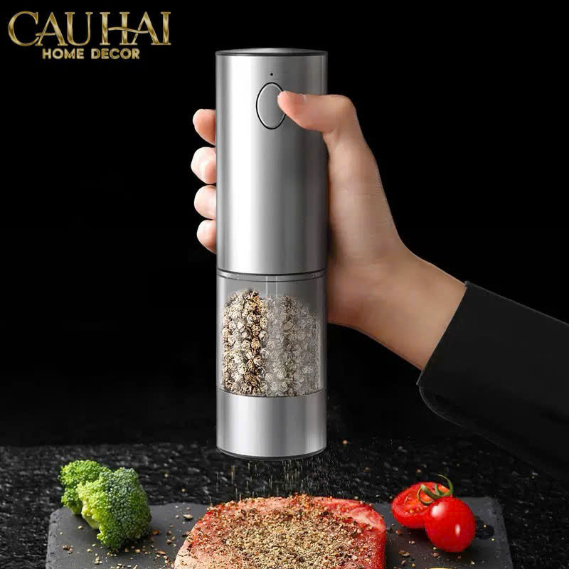 Set 2 Máy Xay Điện Electric Pepper & Salt Grinder Set - CẬU HAI HOME DECOR