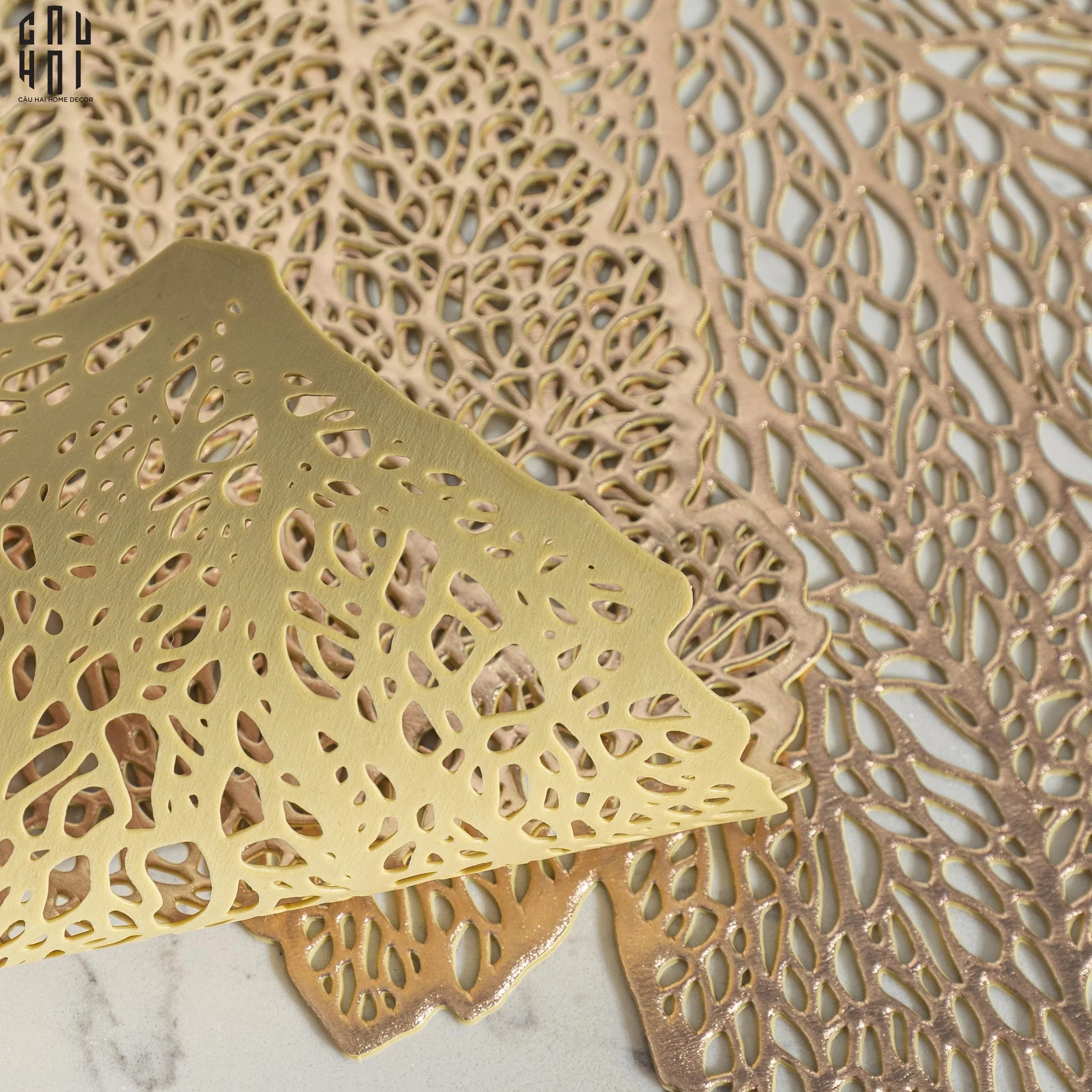 SET 2 MIẾNG LÓT - PLACEMAT LEAF PREMIUM-CẬU HAI HOME DECOR