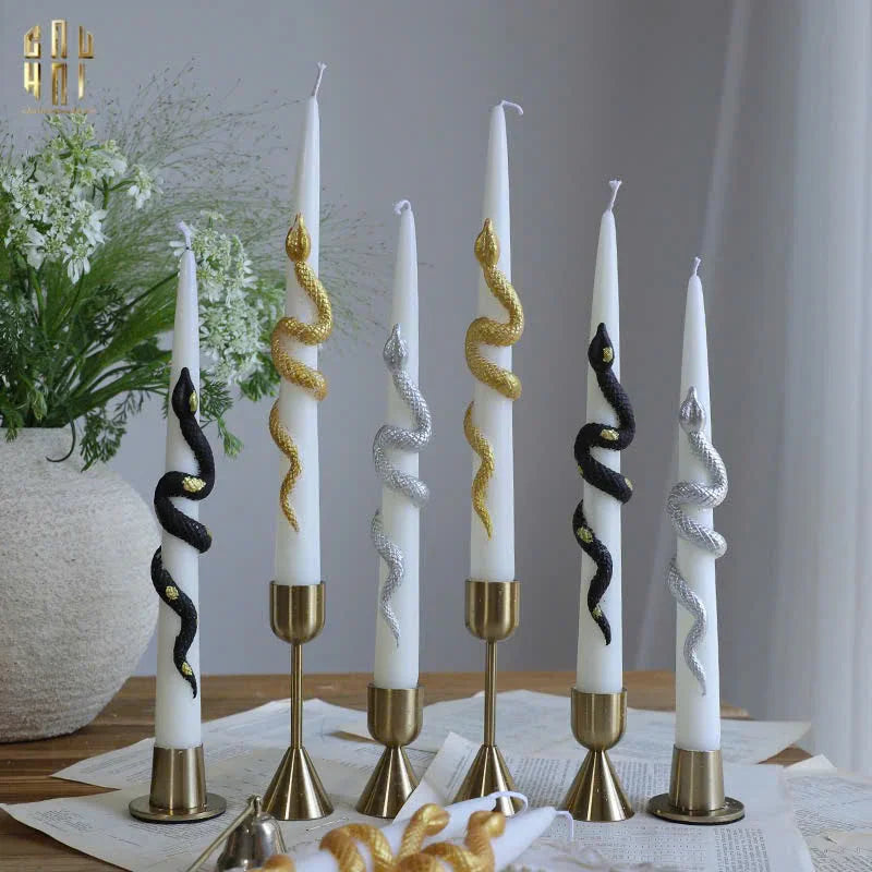 SET 2 NẾN KILLIAN - GOLDEN SERPENT CANDLE FW25-CẬU HAI HOME DECOR