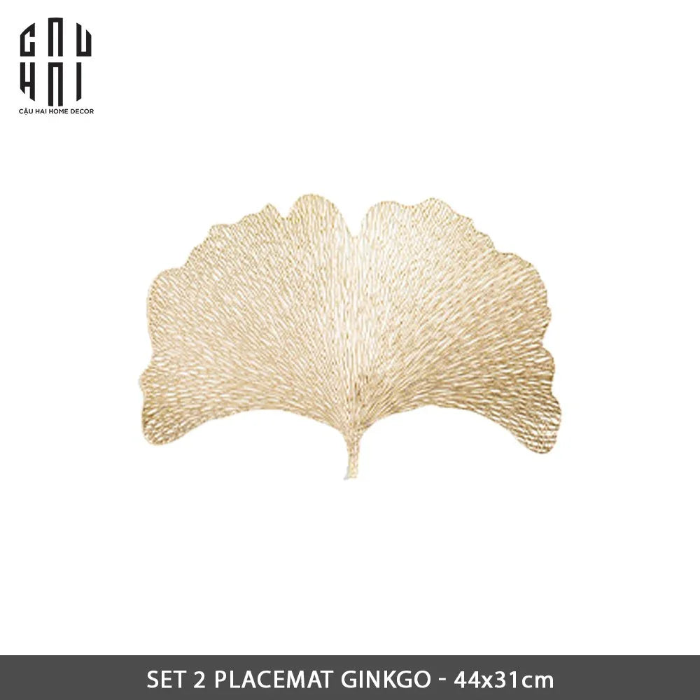 SET 2 TẤM LÓT BÀN ĂN GINKGO - PLACEMAT GINKGO-CẬU HAI HOME DECOR