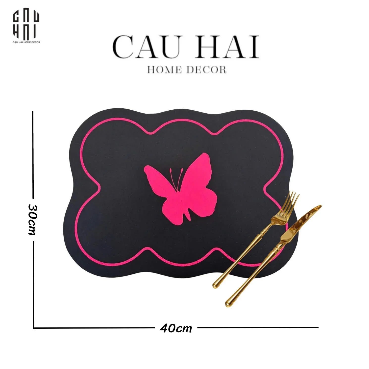 SET 2 TẮM LÓT BÀN ĂN MIDNIGHT FLUTTER-CẬU HAI HOME DECOR
