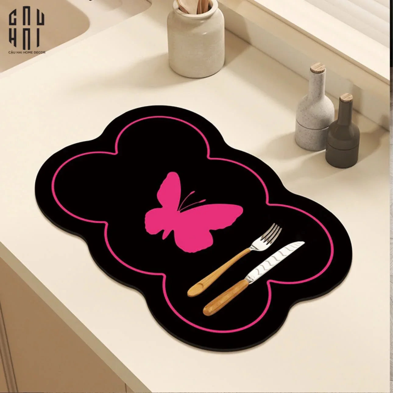 SET 2 TẮM LÓT BÀN ĂN MIDNIGHT FLUTTER-CẬU HAI HOME DECOR