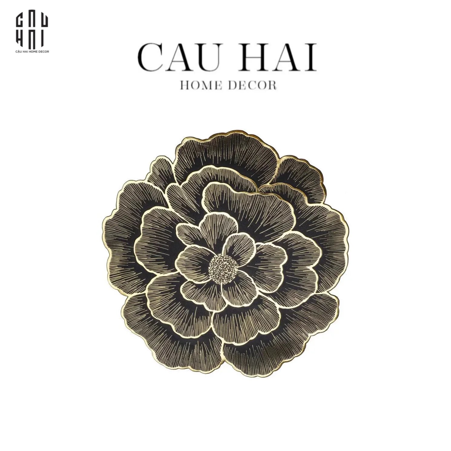 SET 2 TẤM LÓT BÀN ĂN - PLACEMAT BLACK PEONY-CẬU HAI HOME DECOR