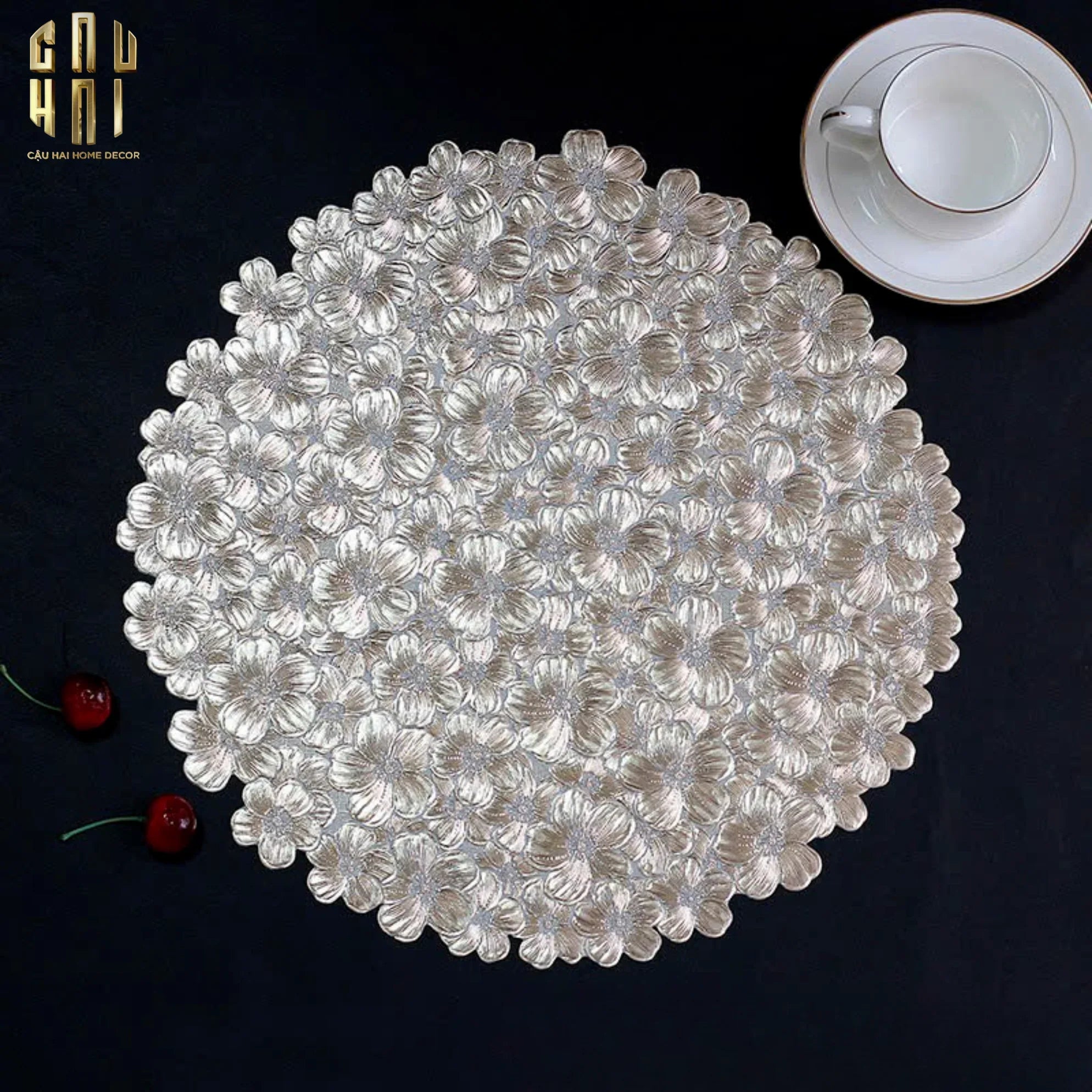 SET 2 TẤM LÓT BÀN ĂN - PLACEMAT BLOSSOM MIST-CẬU HAI HOME DECOR