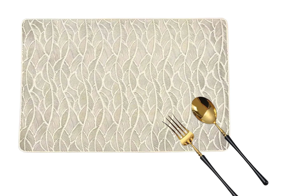 Set 2 Tấm Lót Bàn Ăn - Placemat Elegant Leaf Flow