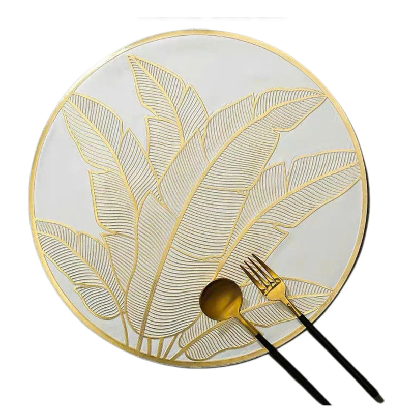 Set 2 Tấm Lót Bàn Ăn - Placemat Golden Banana Leaf D38