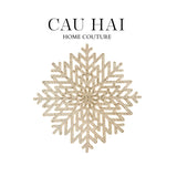 SET 2 TẤM LÓT BÀN ĂN - PLACEMAT GOLDEN SNOWFLAKE-CẬU HAI HOME DECOR