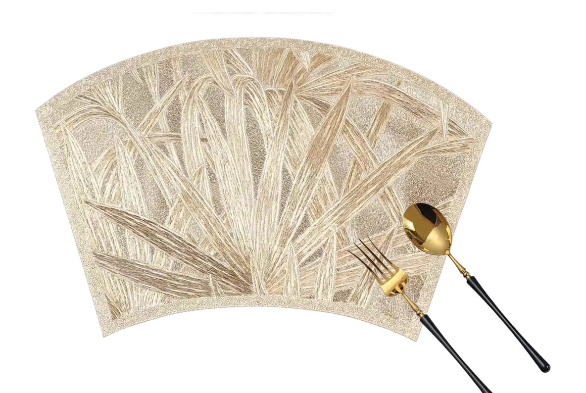 Set 2 Tấm Lót Bàn Ăn - Placemat Palace Leaf Fan