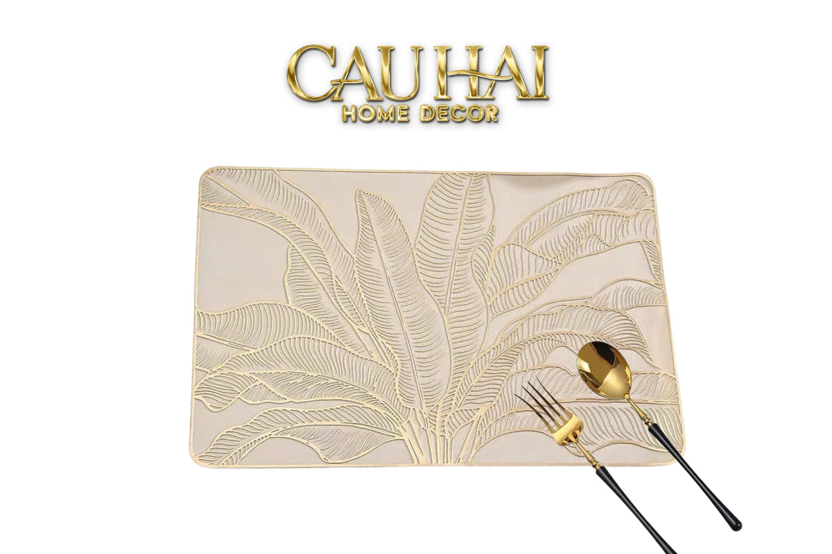 Set 2 Tấm Lót Bàn Ăn - Placemat Prosperity Palm-TẤM LÓT BÀN ĂN-CẬU HAI HOME DECOR