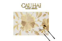 Set 2 Tấm Lót Bàn Ăn - Placemat Silent Golden Bloom-CẬU HAI HOME DECOR