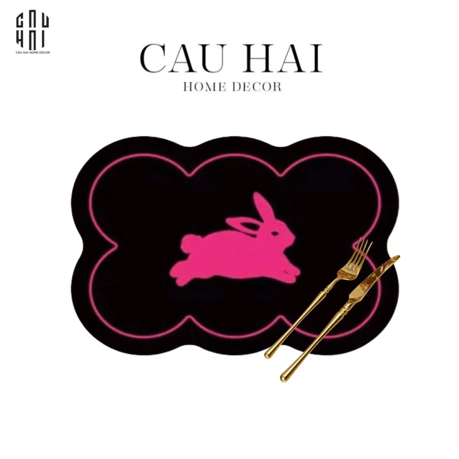 SET 2 TẤM LÓT BÀN PINK HOPPER-CẬU HAI HOME DECOR