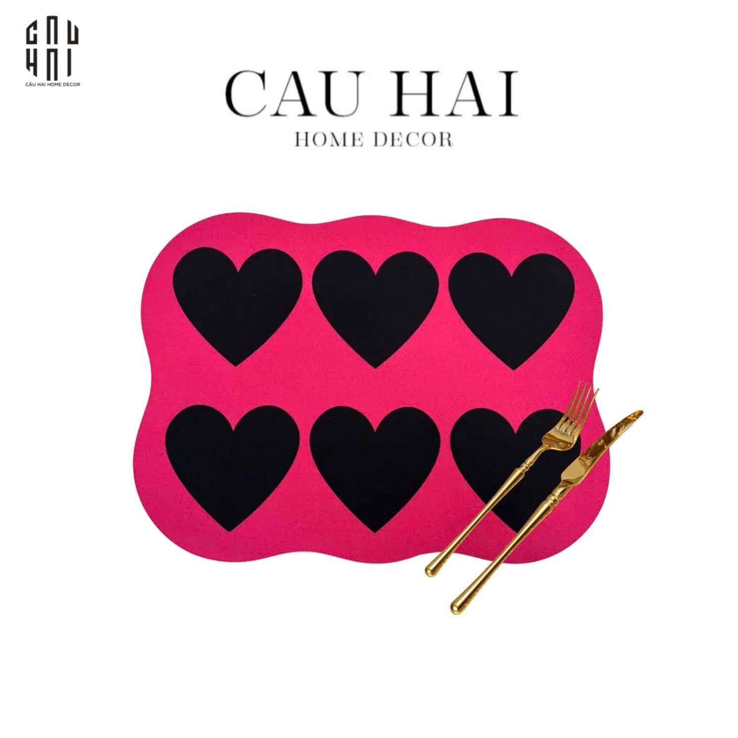 SET 2 TẤM LÓT BÀN SWEETHEART GLOW-CẬU HAI HOME DECOR