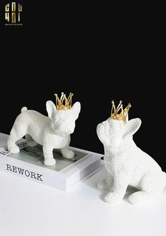 Set 2 Tượng Công Tước BullDog The Majestic Bull Duke-CẬU HAI HOME DECOR